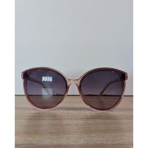 Pink Round Sunglasses Gradient Lenses Rhinestone Temples Women 53-15-137